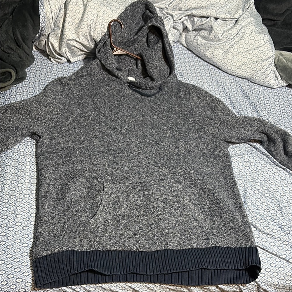 Old navy navy blue knit Hooded Sweater 2xl xxl